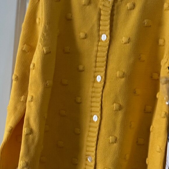 New Classic Prep Girls Elise Popcorn Cardigan Banana Cream Yellow Size 10 - Picture 10 of 15